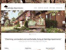 Tablet Screenshot of oakridge-apartments.com